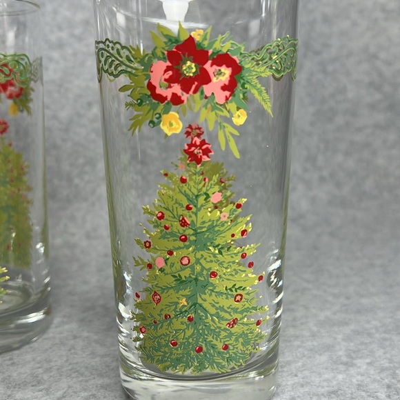 Pioneer Woman Holiday Cheer 16 Ounce Cooler Glasses Set of 3 Christmas Tree NWT - Picture 7 of 10